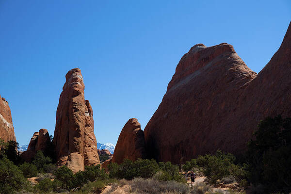 People Art Print featuring the photograph Devils Garden Trail in Arches National Park #1 by David L Moore