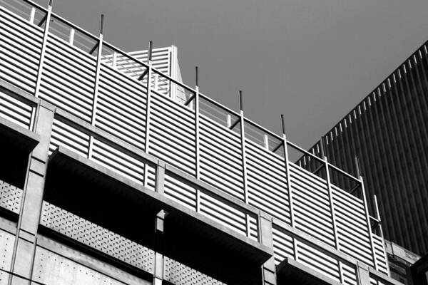 Architecture Art Print featuring the photograph Glass Steel Architecture Lines Art Institute Modern Wing #1 by Patrick Malon