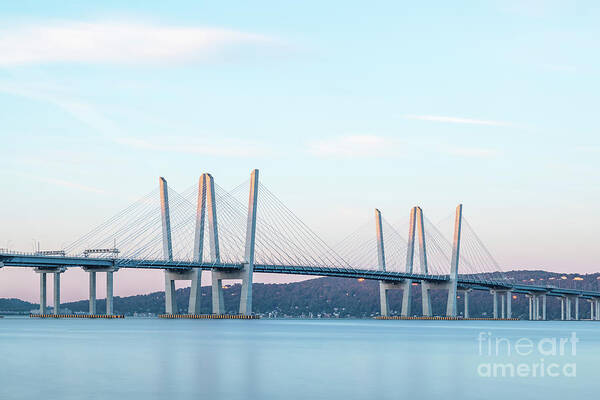 Clarence Holmes Art Print featuring the photograph Governor Mario M. Cuomo Bridge Golden Hour II by Clarence Holmes