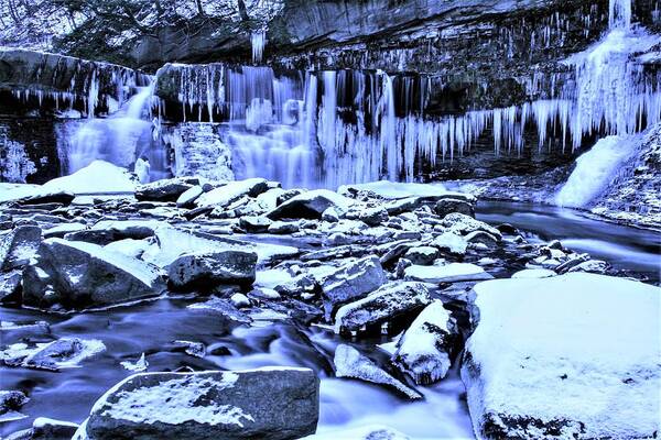  Art Print featuring the photograph Great Falls Winter 2019 by Brad Nellis