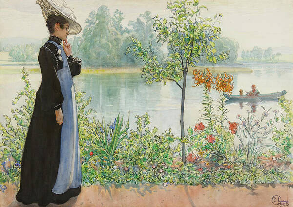 synd Tålmodighed vitamin Karin by the Shore, 1908 Art Print by Carl Larsson - Fine Art America