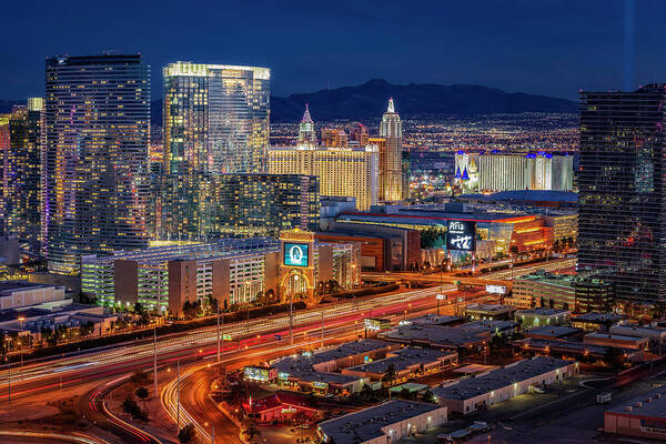 Las Vegas Art Print featuring the photograph Las Vegas Strip Aerial #1 by Susan Candelario