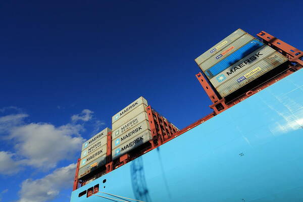 Copenhagen Art Print featuring the photograph Maersk Line Triple-E Container ship Majestic Mærsk #1 by Pejft
