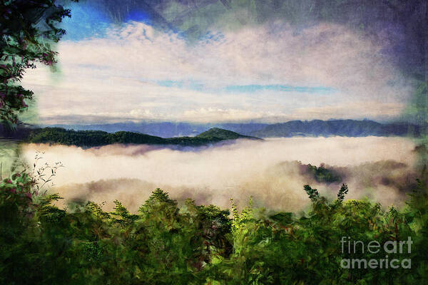 Tennessee Art Print featuring the photograph Mountain View #1 by Phil Perkins