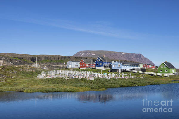 Qeqertarsuaq Art Print featuring the photograph Qeqertarsuaq Morning Reflections #1 by Eva Lechner