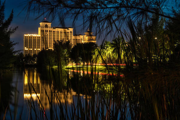 Cityscape Art Print featuring the photograph Reflections at Baha Mar #1 by Montez Kerr