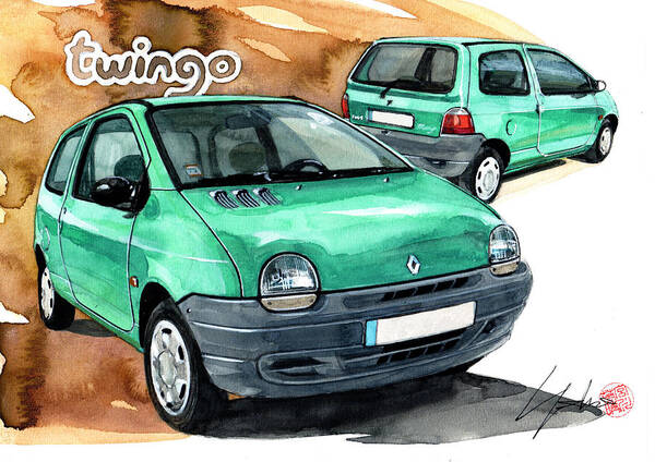 Renault Twingo Art Print by Yoshiharu Miyakawa - Merch