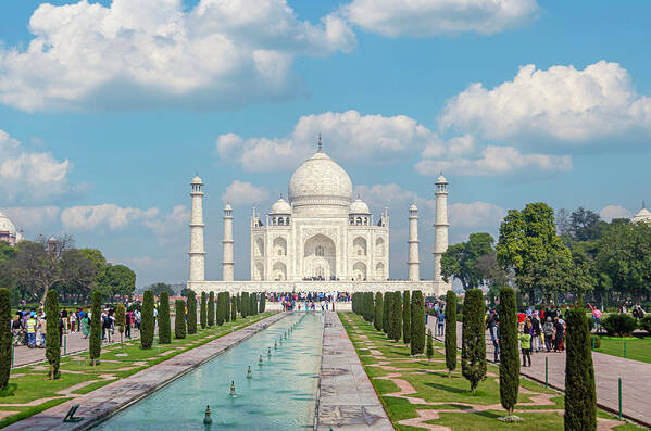 Taj Mahal Art Print featuring the photograph The Taj Mahal #1 by Pravine Chester
