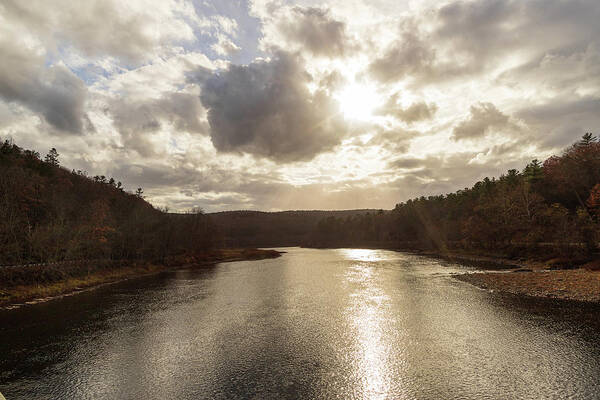 Lake Art Print featuring the photograph Upper Delaware River Pond Eddy NY #1 by Amelia Pearn