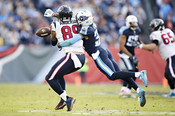 Houston Texans Art Print featuring the photograph Houston Texans v Tennessee Titans #11 by Wesley Hitt