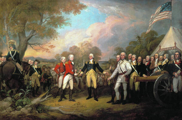 1777 Art Print featuring the photograph Saratoga - Surrender, 1777 by John Trumbull