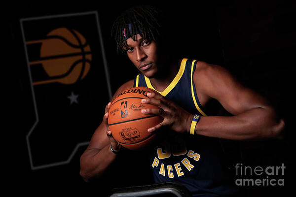 Media Day Art Print featuring the photograph Myles Turner by Ron Hoskins