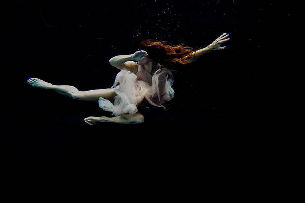 Nina Art Print featuring the photograph Nina underwater for the Hydroflute project #18 by Dan Friend