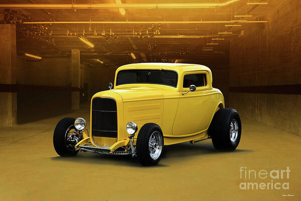 1932 Ford Coupe Art Print featuring the photograph 1932 Ford 'Chopped HiBoy' Coupe by Dave Koontz