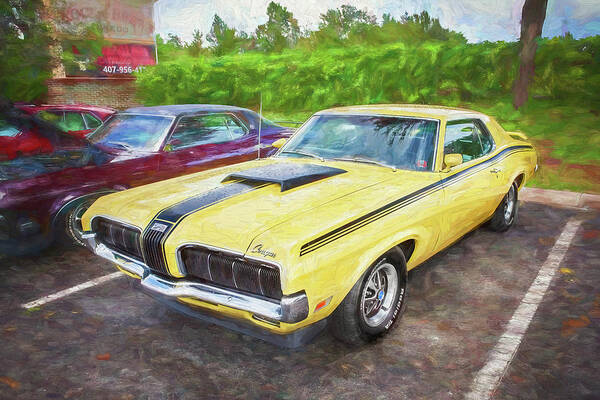 1970 Mercury Cougar Boss 302 Eliminator Art Print featuring the photograph 1970 Mercury Cougar Boss 302 Eliminator X101 by Rich Franco