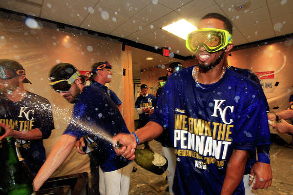 American League Baseball Art Print featuring the photograph Alcides Escobar #2 by Jamie Squire