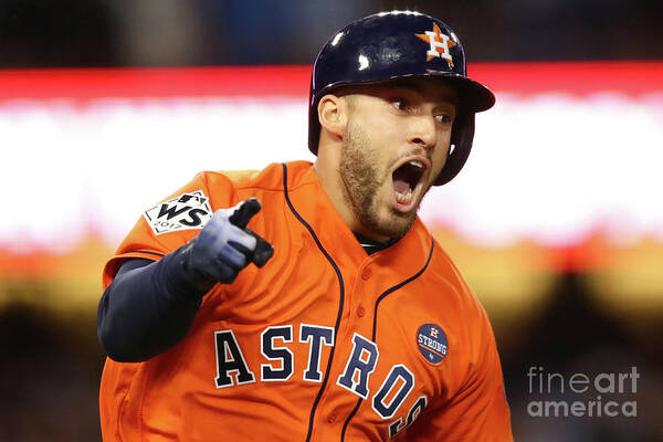 Second Inning Art Print featuring the photograph George Springer #2 by Ezra Shaw