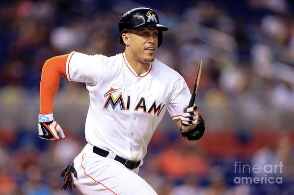 Three Quarter Length Art Print featuring the photograph Giancarlo Stanton by Rob Foldy