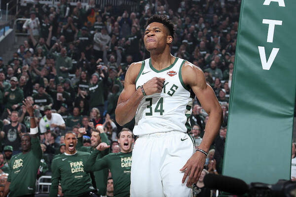 Playoffs Art Print featuring the photograph Giannis Antetokounmpo by Nathaniel S. Butler