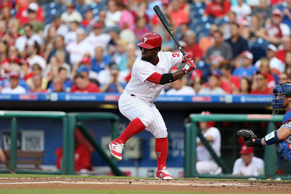 Citizens Bank Park Art Print featuring the photograph Odubel Herrera #2 by Rob Leiter