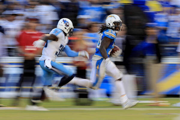 People Art Print featuring the photograph Tennessee Titans v San Diego Chargers #2 by Sean M. Haffey