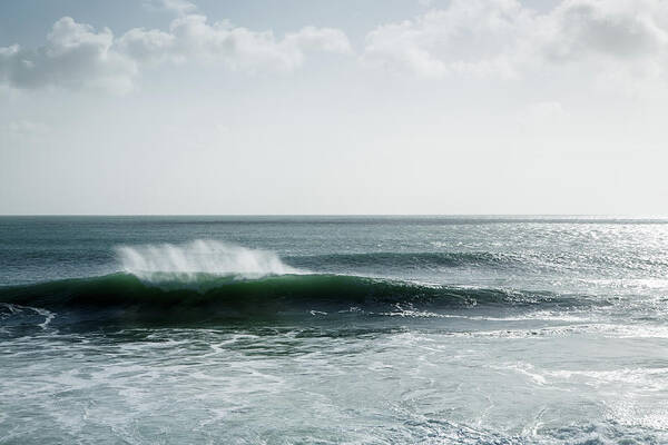 Porthleven Art Print featuring the photograph Waves crashing at Porthleven Beach #2 by Ian Middleton