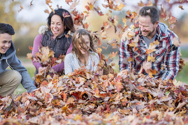 Mid Adult Women Art Print featuring the photograph 20180516_Family in Fall_03 by FatCamera