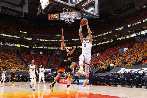 Grayson Allen Art Print featuring the photograph 2021 NBA Playoffs - Memphis Grizzlies v Utah Jazz #3 by Joe Murphy