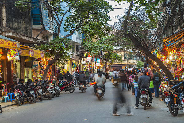 People Art Print featuring the photograph Hanoi city in Vietnam #3 by Gonzalo Azumendi