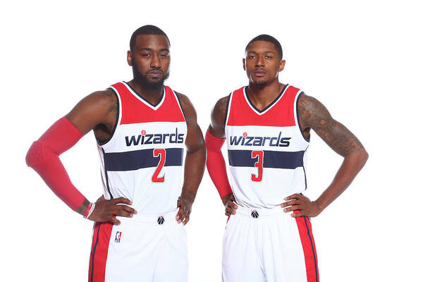 John Wall Art Print featuring the photograph John Wall and Bradley Beal by Ned Dishman