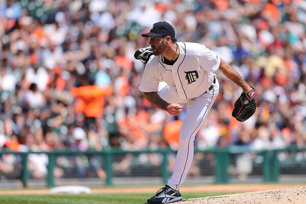 American League Baseball Art Print featuring the photograph Justin Verlander #3 by Leon Halip