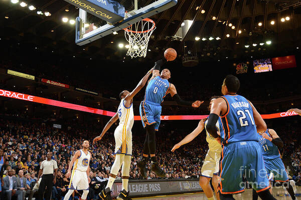 Russell Westbrook Art Print featuring the photograph Russell Westbrook #3 by Noah Graham