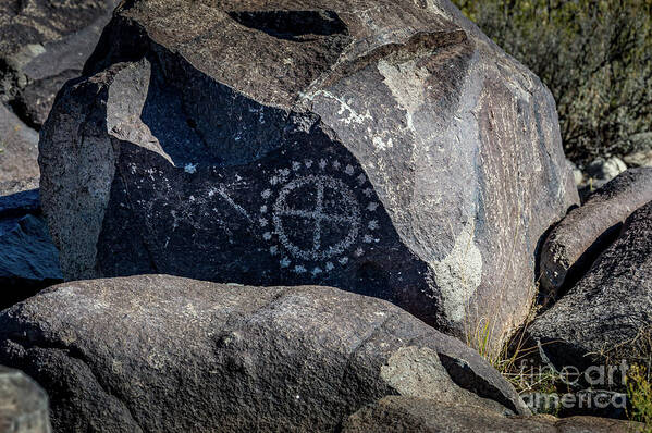 Ancient Art Print featuring the photograph Three Rivers Petroglyphs #1 by Blake Webster