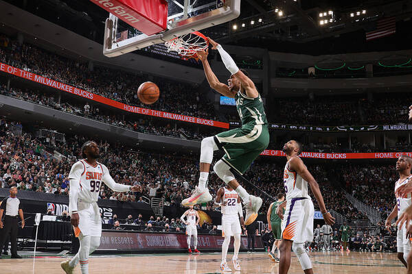 Giannis Antetokounmpo Art Print featuring the photograph Giannis Antetokounmpo #35 by Nathaniel S. Butler