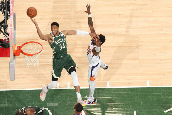 Playoffs Art Print featuring the photograph Giannis Antetokounmpo by Nathaniel S. Butler