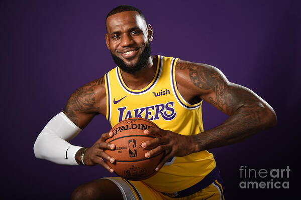 Media Day Art Print featuring the photograph Lebron James by Andrew D. Bernstein