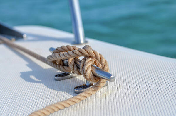 Sailors Knot Art Print featuring the photograph Anchor Line #1 by Laura Fasulo