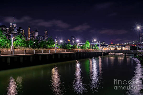 2019 Art Print featuring the photograph Manhattan At Night #4 by Stef Ko