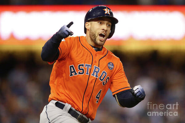 Second Inning Art Print featuring the photograph George Springer by Ezra Shaw