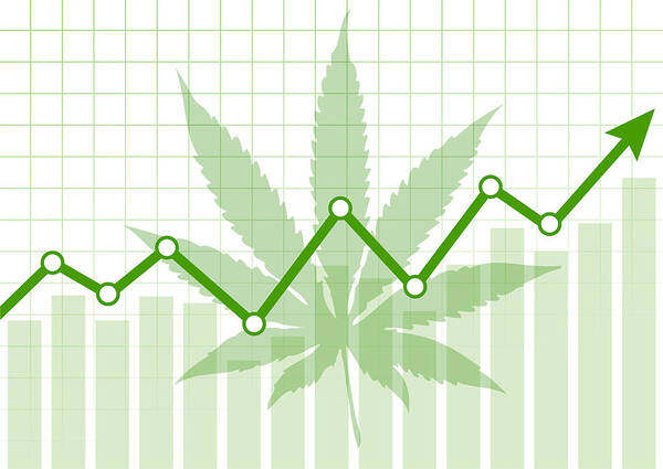 Financial Figures Art Print featuring the drawing Marijuana - financial background #5 by Traffic_analyzer