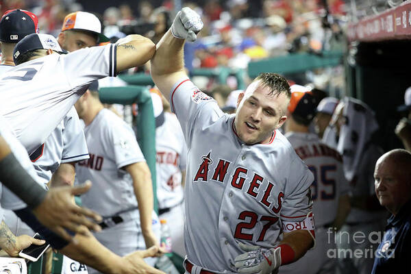 People Art Print featuring the photograph Mike Trout by Rob Carr