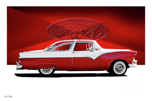 1956 Ford Crown Victoria Art Print featuring the photograph 1956 Ford Crown Victoria #6 by Dave Koontz