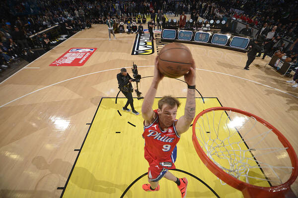 Mac Mcclung Art Print featuring the photograph 2023 NBA All-Star - AT&T Slam Dunk Contest #6 by Jesse D. Garrabrant