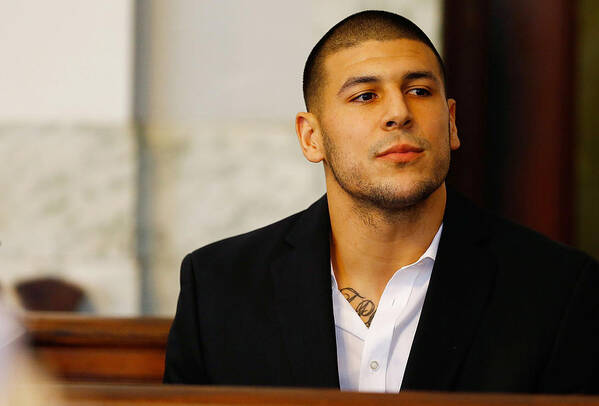People Art Print featuring the photograph Aaron Hernandez Court Appearance #6 by Jared Wickerham