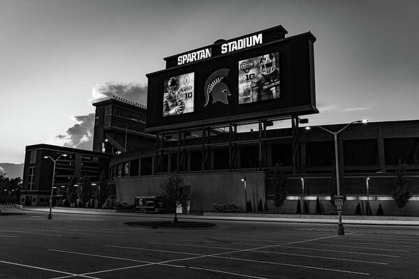 College Campus Tour Art Print featuring the photograph Exterior of Spartan Stadium at Michigan State University in East Lansing Michigan #6 by Eldon McGraw