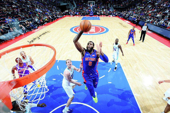 Andre Drummond Art Print featuring the photograph Andre Drummond #7 by Chris Schwegler