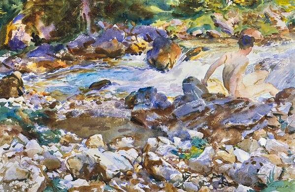 Figurative Art Print featuring the painting Mountain Stream #8 by John Singer Sargent