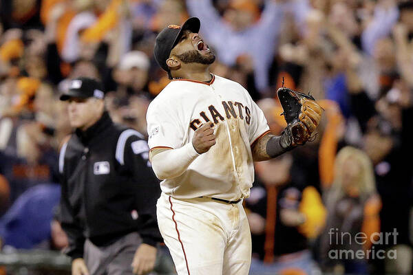 Playoffs Art Print featuring the photograph Pablo Sandoval #8 by Ezra Shaw
