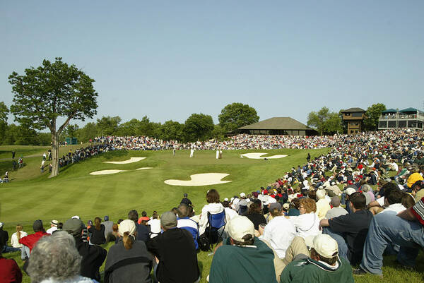 Memorial Tournament Art Print featuring the photograph A general-view of the 18th green by Scott Halleran