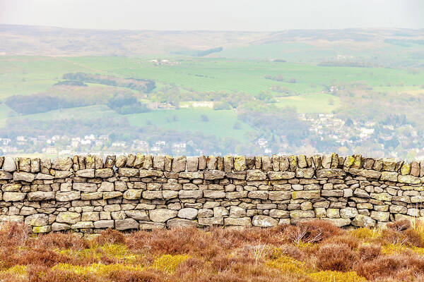 Nature Art Print featuring the photograph A Wall on Ilkley Moor by W Chris Fooshee